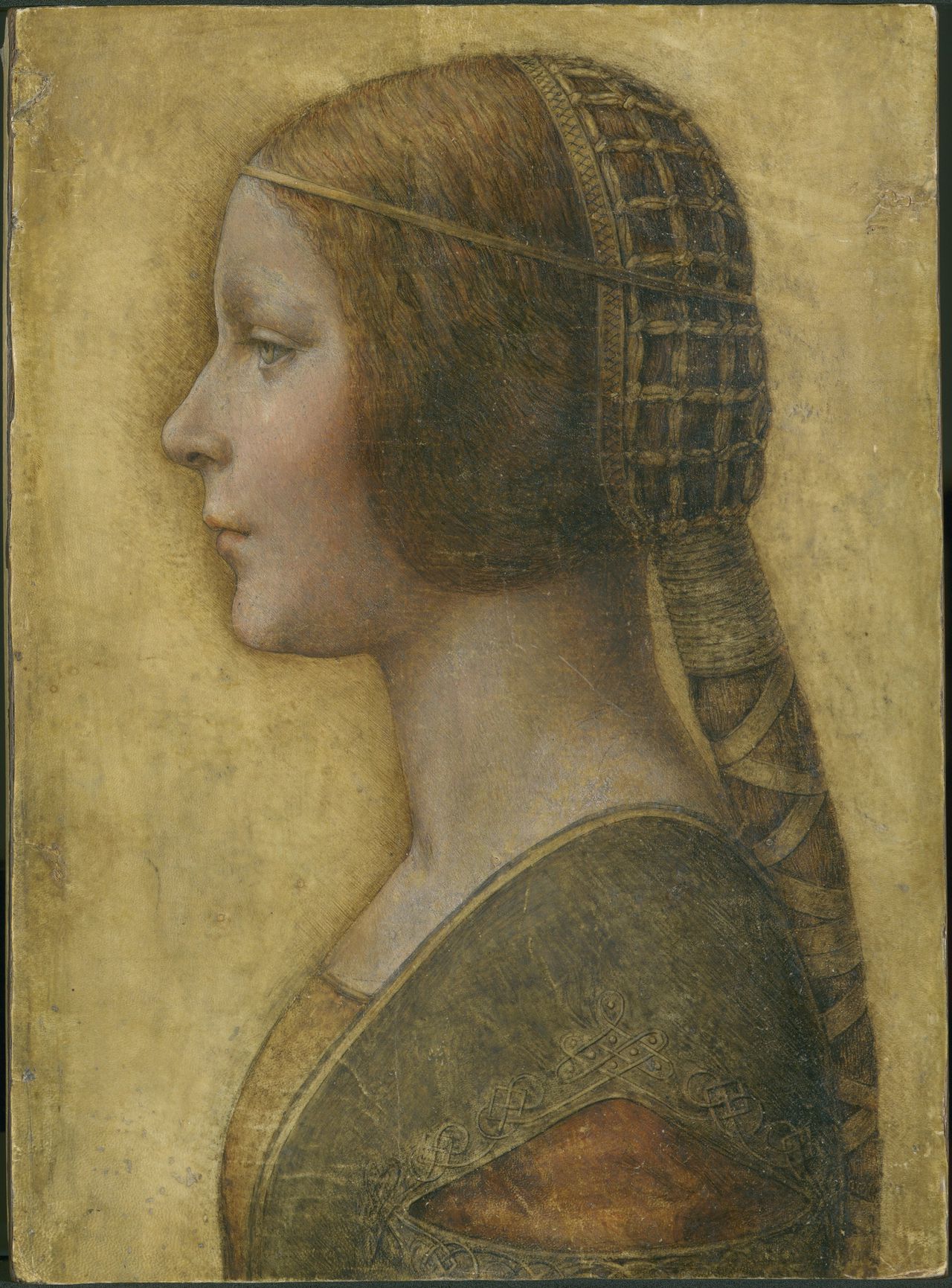 De vermeende tekening van Da Vinci 'La Bella Principessa'. Het origineel zit in een Zwitserse kluis. De digitale versie is in handen van een NFT.