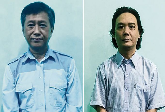 Activisten Ko Jimmy (links) en Phyo Zeya Thaw (rechts) op ongedateerde foto’s.