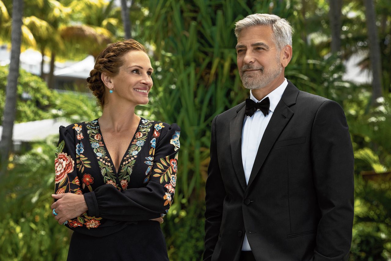 Ex-echtelieden Georgia (Julia Roberts) en David (George Clooney) kunnen elkaar niet uitstaan, maar zijn het erover eens dat hun dochter niet halsoverkop zou moeten trouwen op Bali, in ‘Ticket to Paradise’.