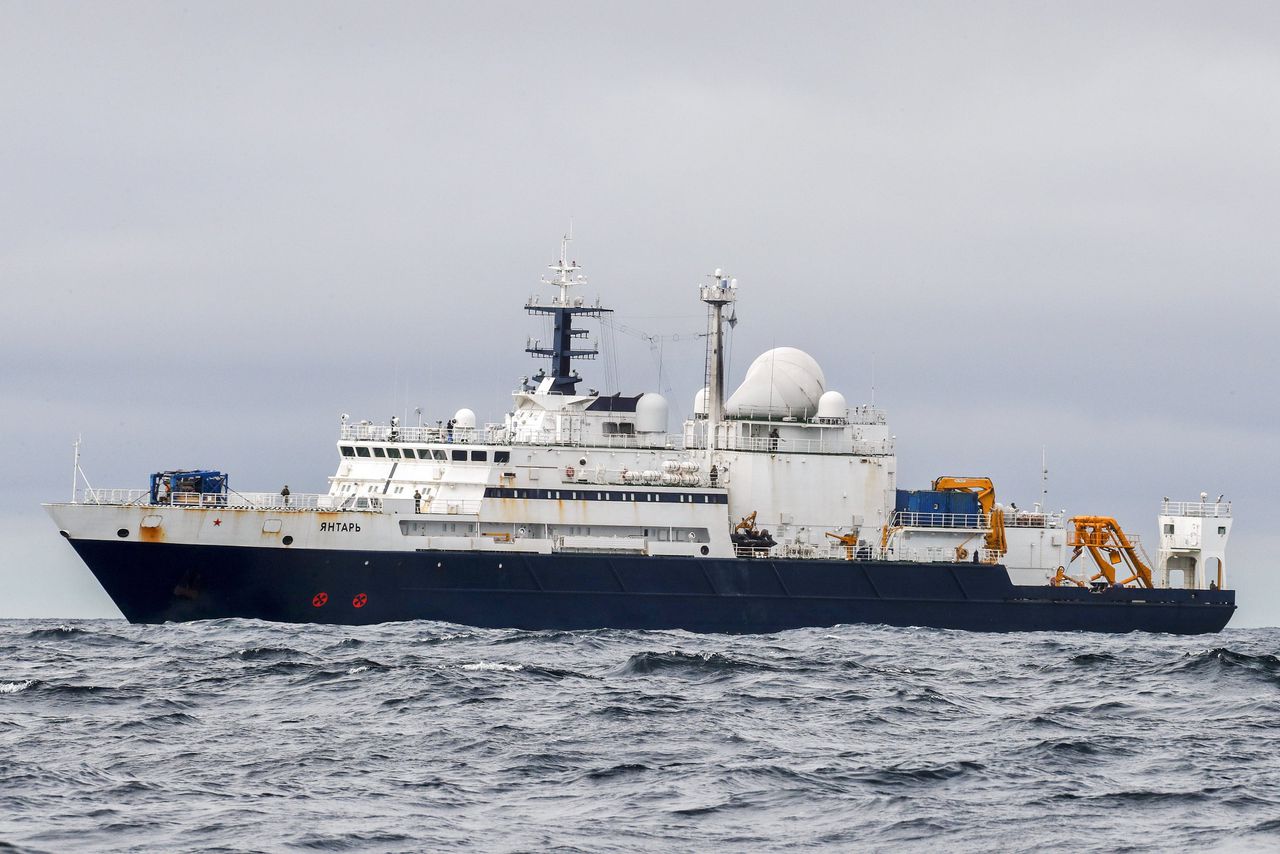 Het Russische onderzoeksschip Jantar wordt vaak in verband gebracht met inlichtingenmissies.