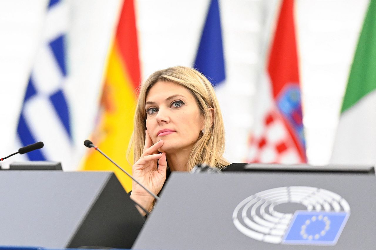 Eva Kaili tijdens een bijeenkomst van het Europees Parlement in november.