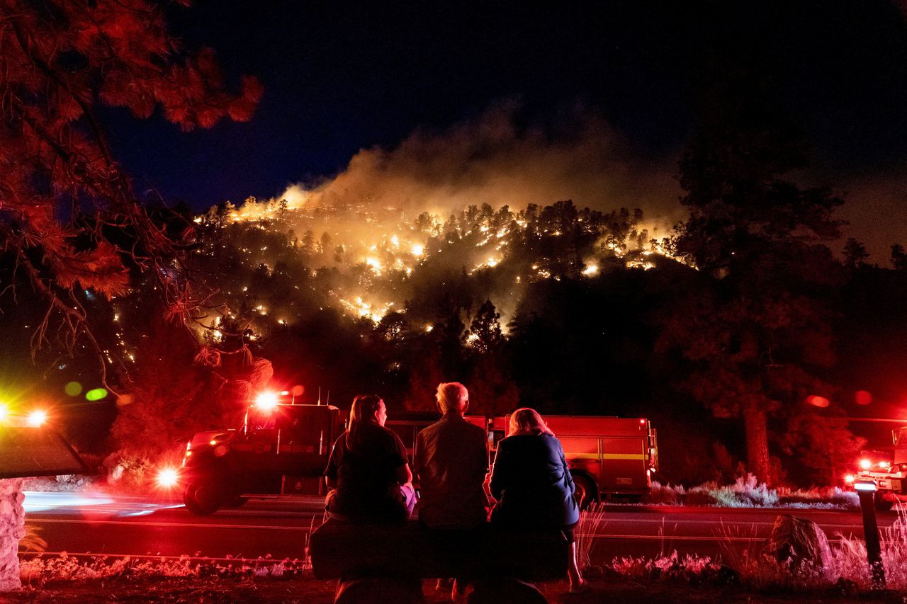 Bosbranden in Wrightwood, Californië.