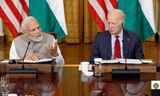 De Amerikaanse president Joe Biden ontving in juni de Indiase premier Narendra Modi in het Witte Huis.