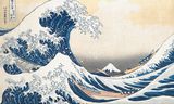Houtsnede De grote golf (1829–1832): van Oi of van Hokusai?